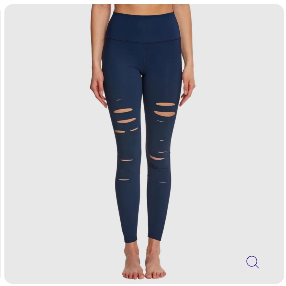 Alo Ripped Warrior Leggings Navy S
